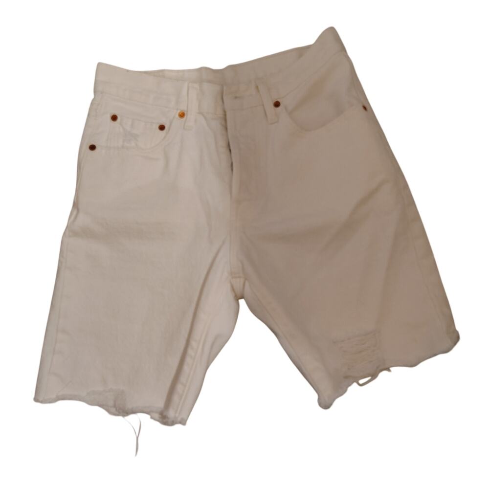 Levi’s 501 Cutoff Shorts (White, Size 27, 7” Inseam)